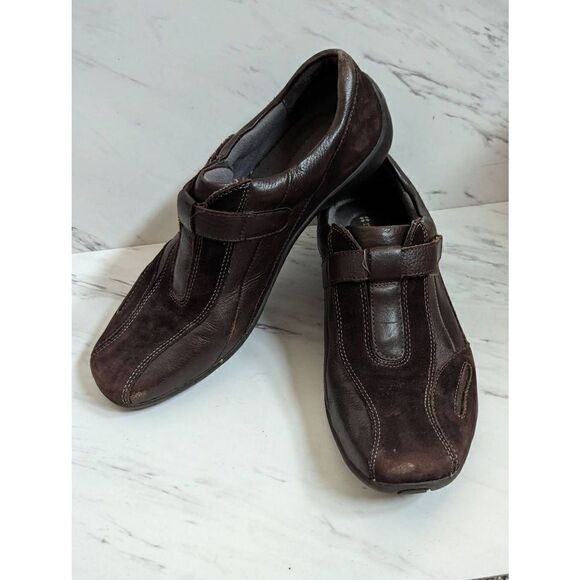 Naturalizer Women's Carob Brown Leather And Suede Oxford Comfort Shoes Size 8M - Picture 1 of 9